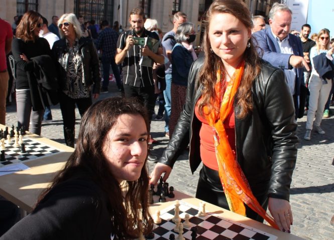 Rosa Lorente y Judit Polgar en Sevilla