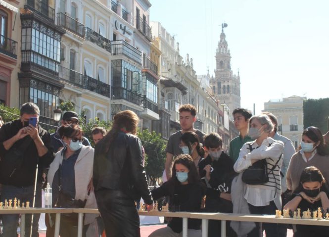 Rosa Lorente y Judit Polgar en Sevilla