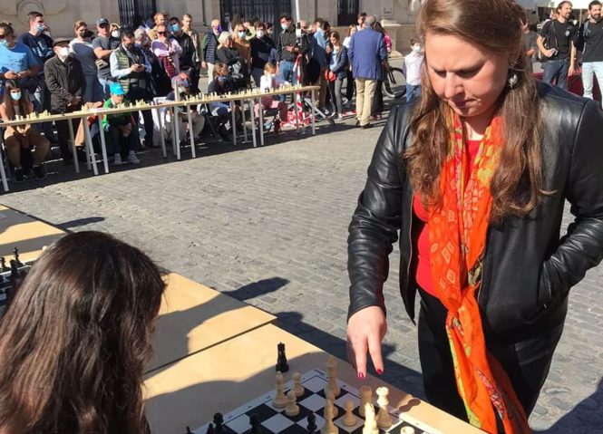 Rosa Lorente y Judit Polgar en Sevilla