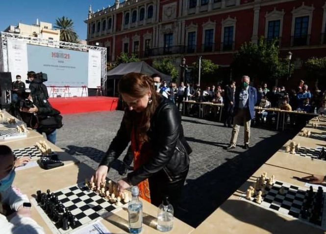 Rosa Lorente y Judit Polgar en Sevilla