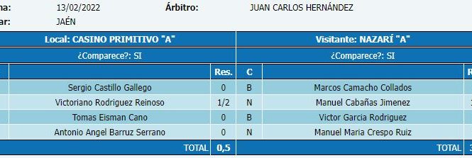 Nazarí "A" - Casino Primitivo "A" 2022